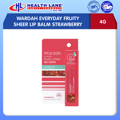WARDAH EVERYDAY FRUITY SHEER LIP BALM STRAWBERI (4G)